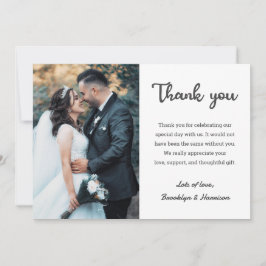 Elegantes, elegantes Foto für Hochzeitsfeiern und  Dankeskarte