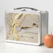 Elegantes elegantes Goldbad Metall Brotdose (Beispiel)