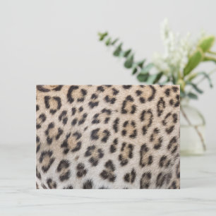 Elegantes, elegantes Leopardenmuster Mitteilungskarte
