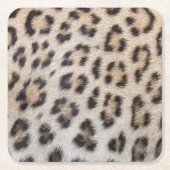 Elegantes, elegantes Leopardenmuster Rechteckiger Pappuntersetzer (Vorderseite)