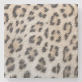 Elegantes, elegantes Leopardenmuster Steinuntersetzer (Vorderseite)