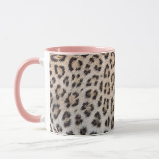 Elegantes, elegantes Leopardenmuster Tasse (Links)
