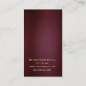 Elegantes, elegantes Restaurant/Catering Confetti Visitenkarte (Rückseite)