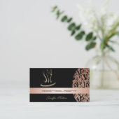 Elegantes, elegantes Restaurant/Catering-Damast Vi Visitenkarte (Stehend Vorderseite)