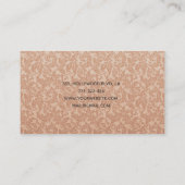 Elegantes, elegantes Restaurant/Catering-Damast Vi Visitenkarte (Rückseite)