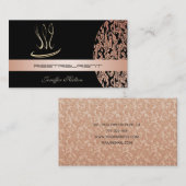 Elegantes, elegantes Restaurant/Catering-Damast Vi Visitenkarte (Vorne/Hinten)