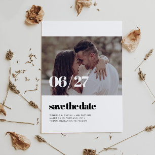 Elegantes, elegantes Save the Date Foto Einladung