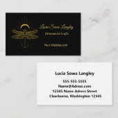 Elegantes elegantes Schwarz und Gold Visitenkarte (Vorne/Hinten)