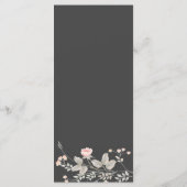 Elegantes elegantes Wasserfarbenmenü Programm (Rückseite)