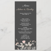 Elegantes elegantes Wasserfarbenmenü Programm (Vorderseite)