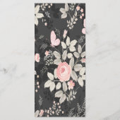 Elegantes elegantes Wasserfarbenmenü Programm (Rückseite)