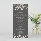 Elegantes elegantes Wasserfarbenmenü Programm (Stehend Vorderseite)