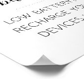 Elegantes elektronisches Hochzeitszeichen Poster (Ecke)