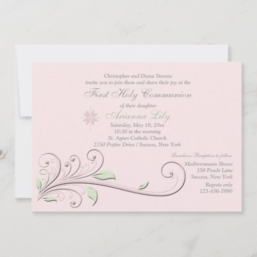 Elegantes Element - Einladung zur religiösen Beset (Vorderseite)