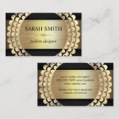 Elegantes Element / Golden Foil Flake Muster Visitenkarte (Vorne/Hinten)