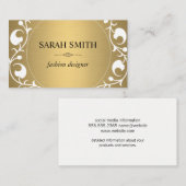 Elegantes Element / Golden Luxe Visitenkarte (Vorne/Hinten)