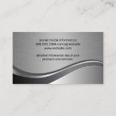 Elegantes Element / Silver Luxe Business Card Visitenkarte (Rückseite)