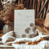 Elegantes Elfenbein & Ash Fall Botanisches Foto Ho Einladung