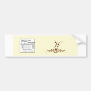 Elegantes Elfenbein/Braun-Hochzeitwasser-Flaschene Autoaufkleber