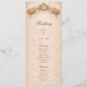 Elegantes Elfenbein-Gotik-Hochzeitsprogramm Hallow Menükarte (Vorderseite)