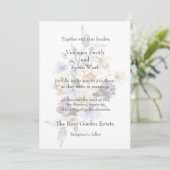 Elegantes Elfenbein, Lavendel & Blauer 12x18 einla Einladung (Stehend Vorderseite)