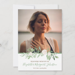 Elegantes Elfenbein mit Blumen in liebevollem Dankeskarte