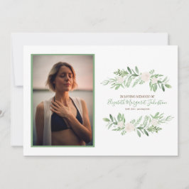 Elegantes Elfenbein mit Blumen in liebevollem Dankeskarte