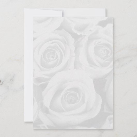 Elegantes Elfenbein mit gelben und weißen Rosen Ho Einladung (Rückseite)