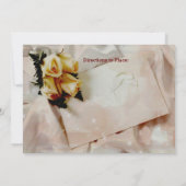 Elegantes Elfenbein mit gelber Brautdusche Einladu Einladung (Rückseite)