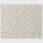 Elegantes Elfenbein-Perlen-Cream-Glitter-Muster Geschenkpapier (Flach)