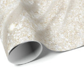 Elegantes Elfenbein-Perlen-Cream-Glitter-Muster Geschenkpapier (Rolleneckpunkt)