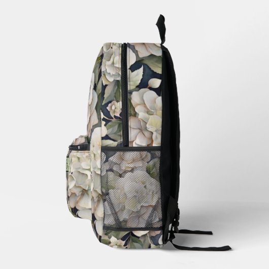 Elegantes Elfenbein, rosa grüne Marine, Aquarellbl Bedruckter Rucksack (Rechts)