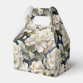 Elegantes Elfenbein, rosa grüne Marine, Aquarellbl Geschenkschachtel (Rückseite)