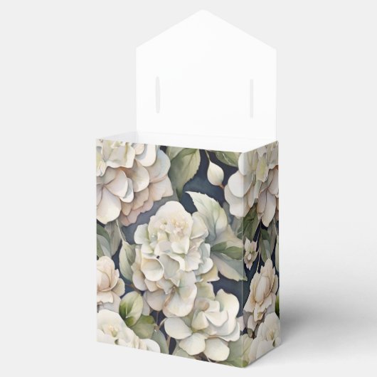 Elegantes Elfenbein, rosa grüne Marine, Aquarellbl Geschenkschachtel (Geöffnet)