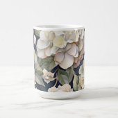 Elegantes Elfenbein, rosa grüne Marine, Aquarellbl Kaffeetasse (Mittel)