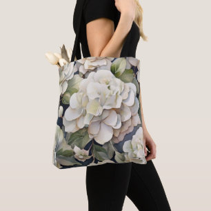 Elegantes Elfenbein, rosa grüne Marine, Aquarellbl Tasche