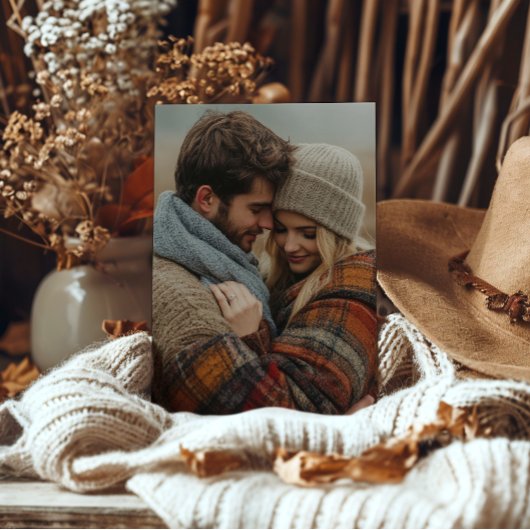 Elegantes Elfenbein & Sage Fall Botanisches Foto H Einladung