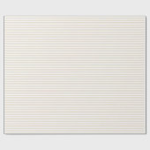 Elegantes Elfenbein Stripes Packpapier (Flach)