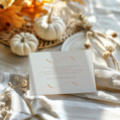 Elegantes Elfenbein & Terracotta Herbst Botanische Begleitkarte