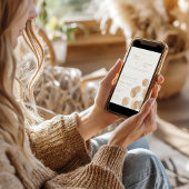 Elegantes Elfenbein & Terracotta Herbst Botanische Einladung