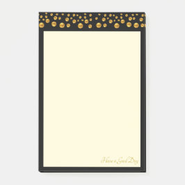 Elegantes Elfenbein und goldene Konfetti auf schwa Post-it Klebezettel