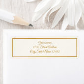 Elegantes Elfenbein und Goldlabel (Insitu)