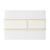 Elegantes Elfenbein- und Goldlabel Einladungsbanderole (Rückseitenbeispiel)
