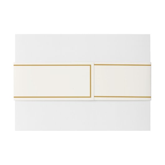 Elegantes Elfenbein- und Goldlabel Einladungsbanderole (Rückseitenbeispiel)