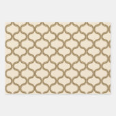 Elegantes Elfenbein und Viktorianisches Weihnachts Geschenkpapier Set (Vorderseite 2)