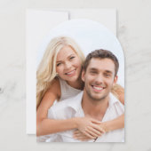 Elegantes Elopement Arch Foto Hochzeitsempfang Einladung (Rückseite)