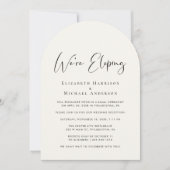 Elegantes Elopement Foto Hochzeitsempfang Einladung (Vorderseite)