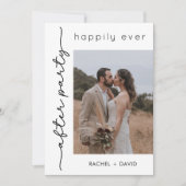 Elegantes Elopement Party Foto Hochzeitsempfang Einladung (Vorderseite)