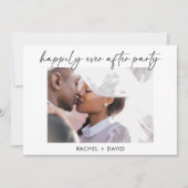 Elegantes Elopement Party Foto Hochzeitsempfang Einladung (Vorderseite)