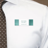 Elegantes Emerald Green Brushed Metallic Business Namensschild